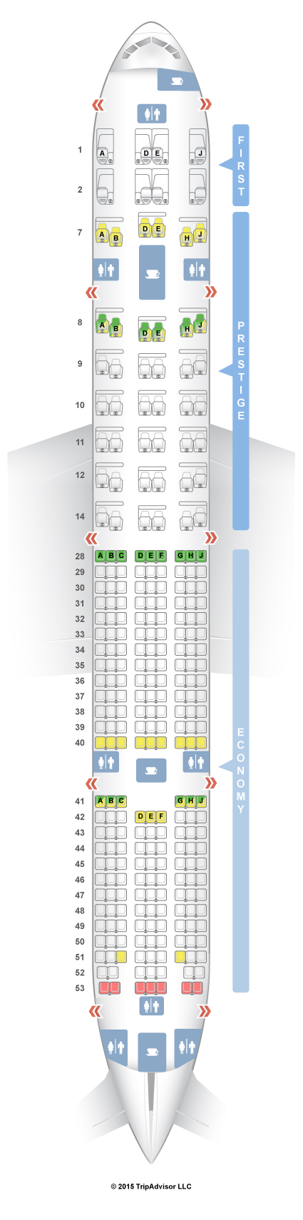 SeatGuru Seat Map Korean Air Boeing 777-300ER (77W) V1