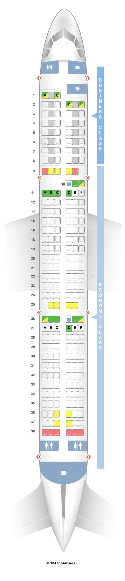 SeatGuru Seat Map Lufthansa Airbus A321 (321)