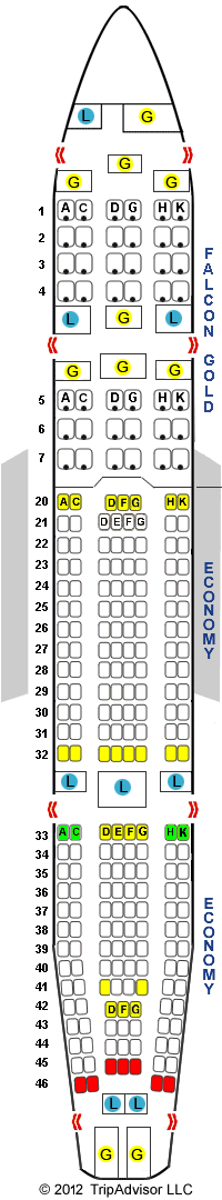 SeatGuru Seat Map Gulf Air Airbus A330-200 (332) Version 2