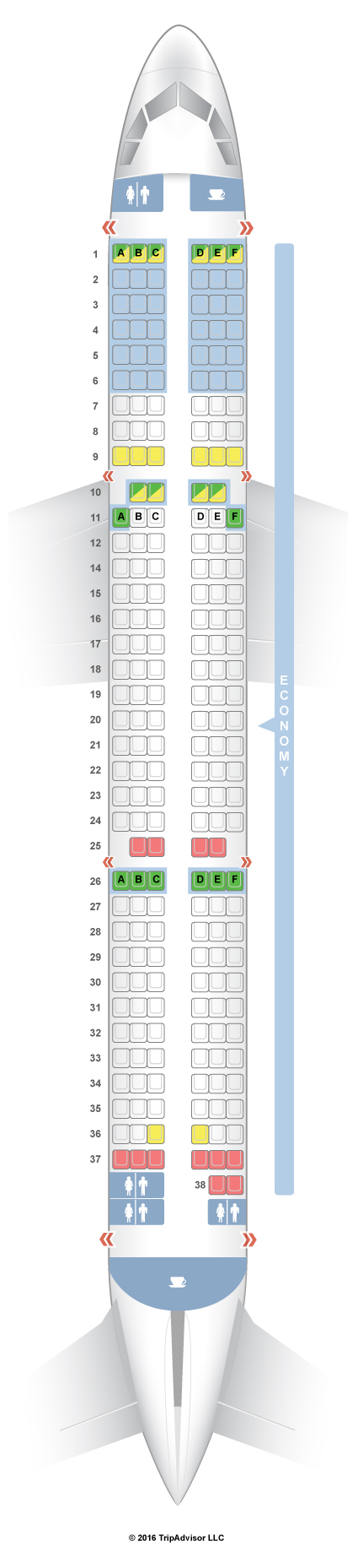 SeatGuru Seat Map Monarch Airbus A321-200 (321)