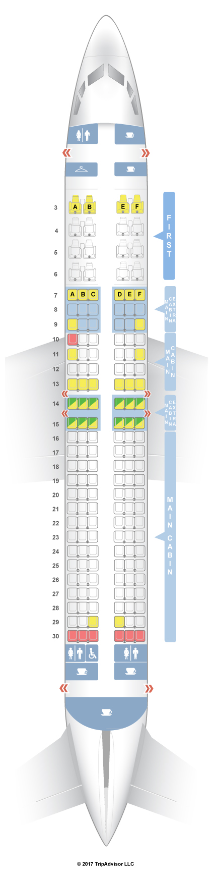 american airlines seating chart with rows