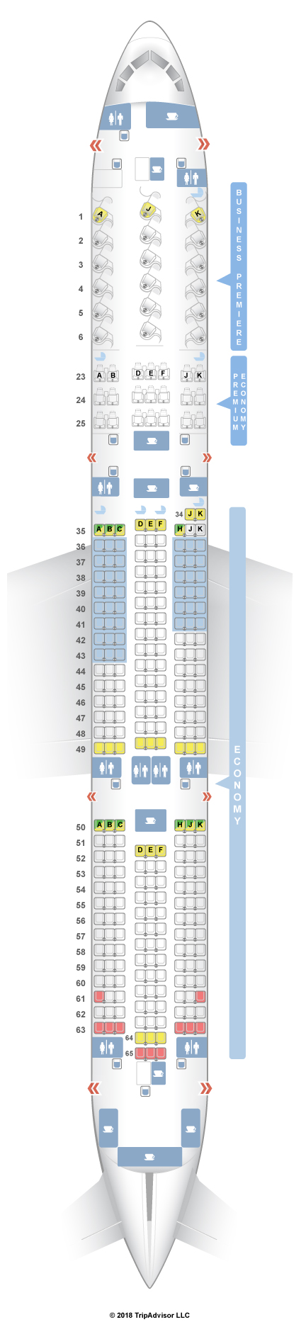 air canada seat map 787 9