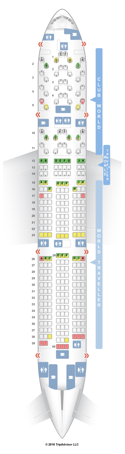 British airways a380 seating plan