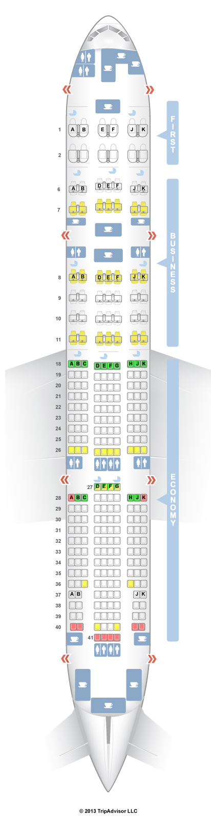 Etihad Boeing 777 300er Jet Seating Chart