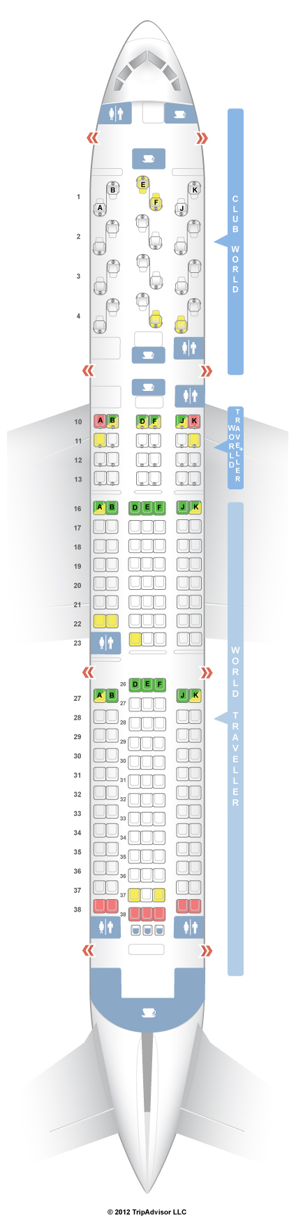 SeatGuru Seat Map British Airways Boeing 767-300 (763) Worldwide