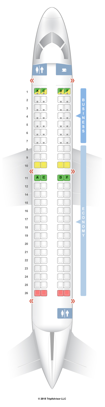 SeatGuru Seat Map Air France Embraer E-190