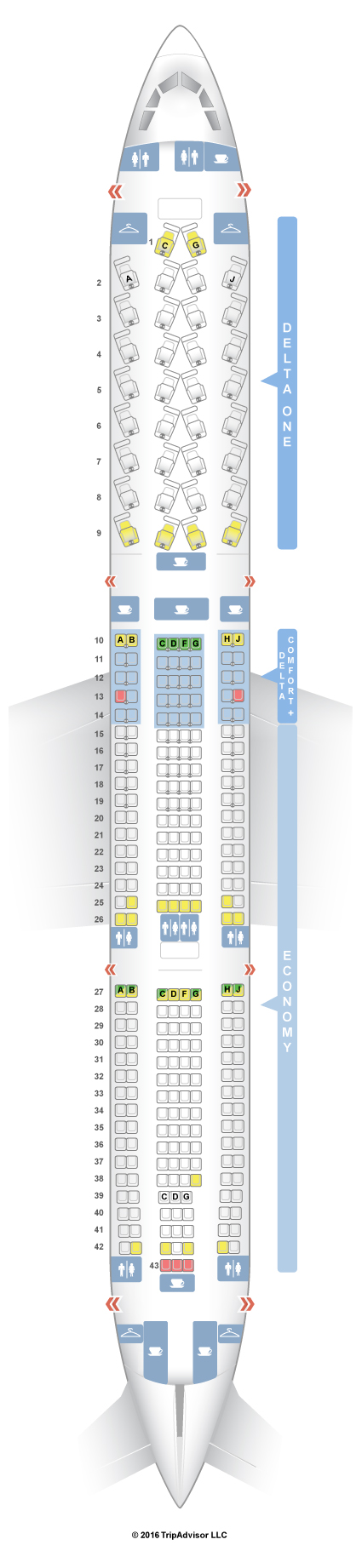 Delta Airbus A333 Seating Chart
