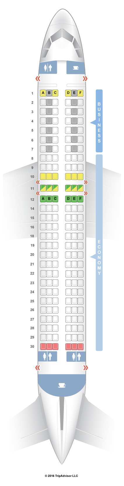 SeatGuru Seat Map Lufthansa Airbus A320 (320) V1