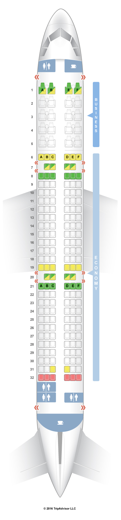 Seatguru Seat Map Turkish Airlines Airbus A321 321 V2