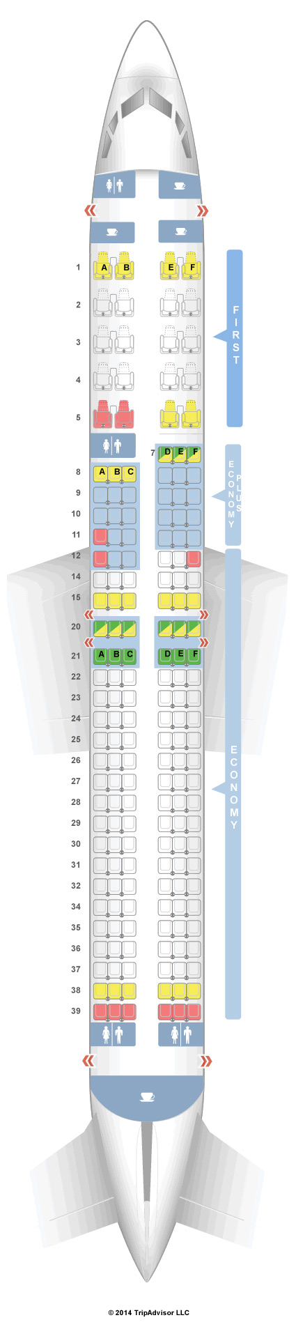 United Boeing 737 900 Seat Map