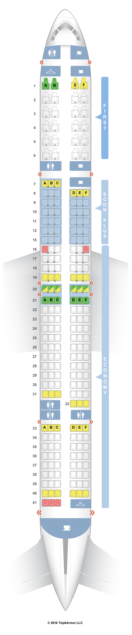 united airlines seating chart boeing 757 300