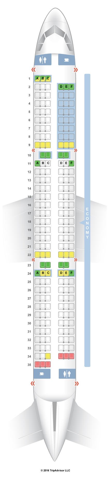 Схема салона 757 200 azur