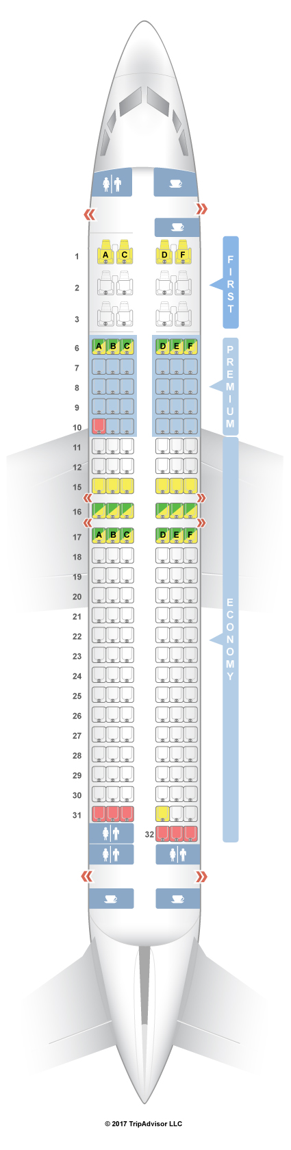 seatguru seat map alaska airlines boeing 737 800 738 tame airlines seating chart
