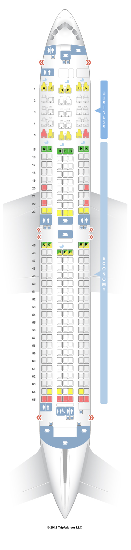 SeatGuru Seat Map Japan Airlines Boeing 767-300ER (76W) V1