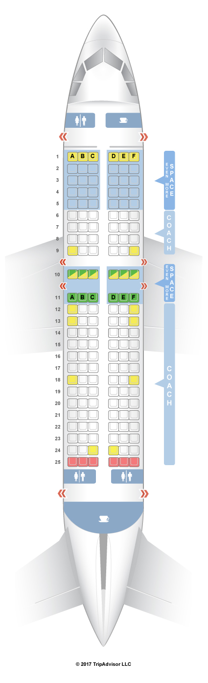 SeatGuru Seat Map JetBlue Airbus A320 (320)