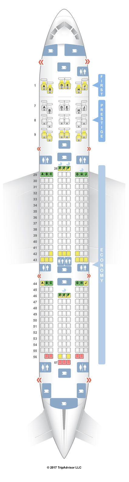 SeatGuru Seat Map Korean Air Boeing 787-9 (789)