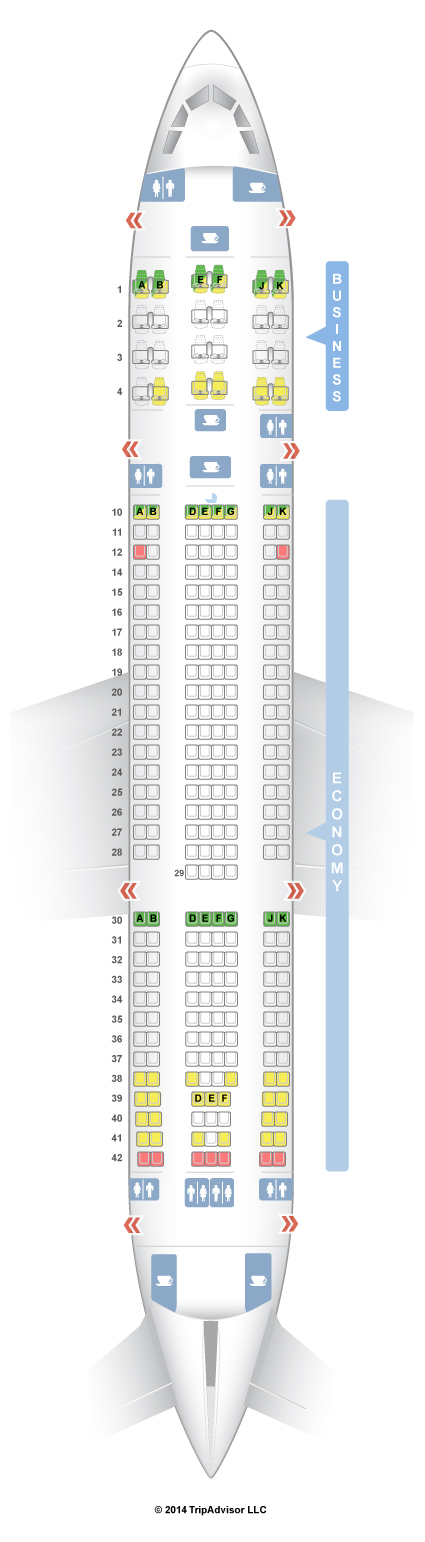 Qatar Airways A330 200 Seat Map