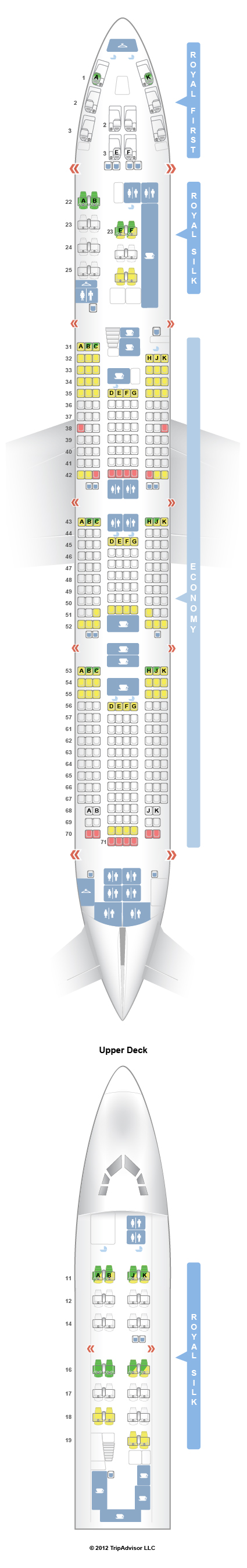 SeatGuru Seat Map THAI Boeing 747-400 (744) V1